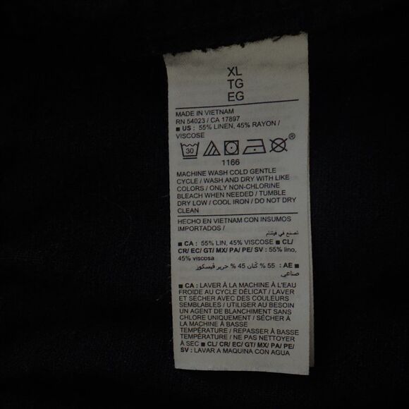 Old Navy High-Waisted Linen-Blend Pull-On Shorts Black 3.5-inch Women's Size XL - Picture 4 of 7